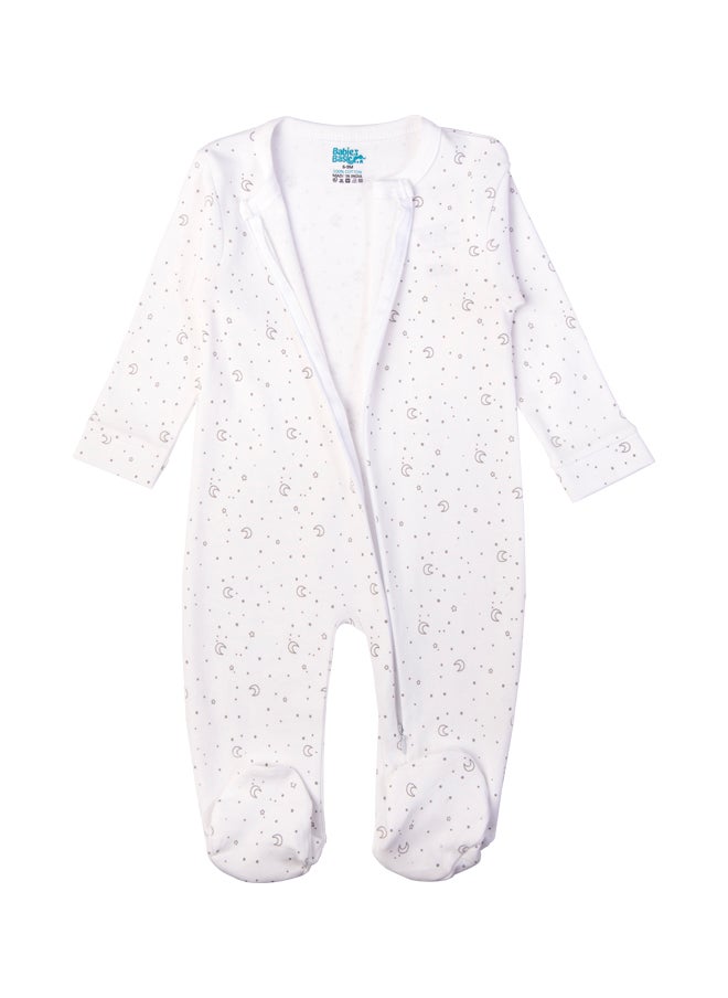 Babies Basic 100% Cotton Printed Long Sleeves Jumpsuit/Romper/Sleepsuit For Babies  - Image 2
