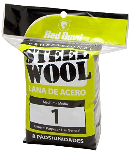 Red Devil 0324 Steel Wool, 1 Medium, (Pack of 8) - Image 1