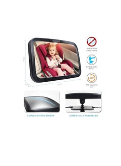 Generic Baby Car Mirror, Safety Car Seat Mirror for Rear Facing Infant with Wide Crystal Clear View, Shatterproof, 360° Rotation, Crash Tested and Certified  - Image 2