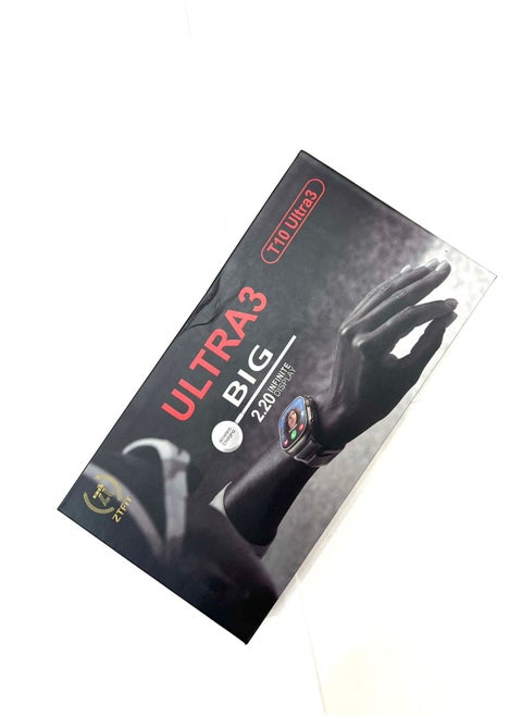 ساعة ذكية T10 ULTRA 3 بشاشة كبيرة لا نهائية شحن لاسلكي