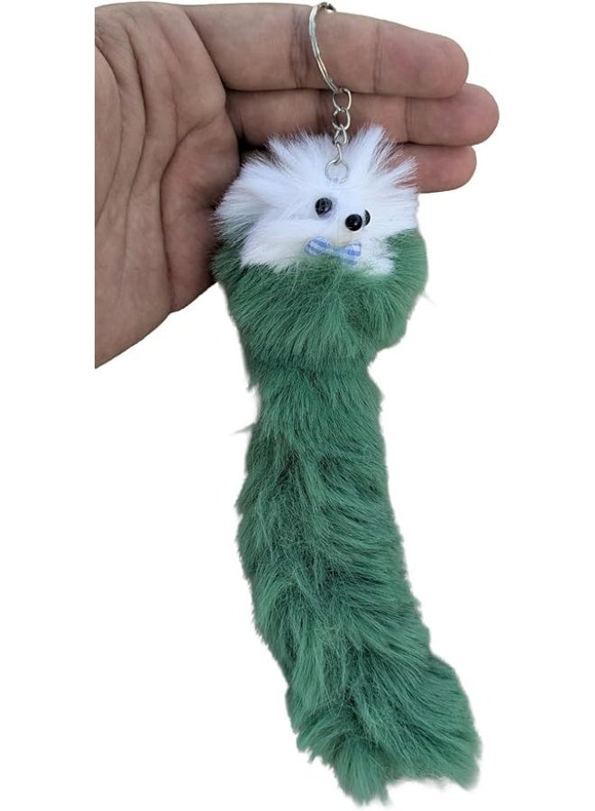 ميدالية من الفرو قطعتين من ميدالية فرو | الوان متعددة | . لحمل المفاتيح او التعليق فى السيارة او التعليق على الشنطة - Image 2