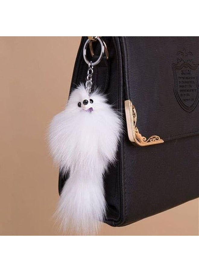 ميدالية من الفرو قطعتين من ميدالية فرو | الوان متعددة | . لحمل المفاتيح او التعليق فى السيارة او التعليق على الشنطة - Image 3