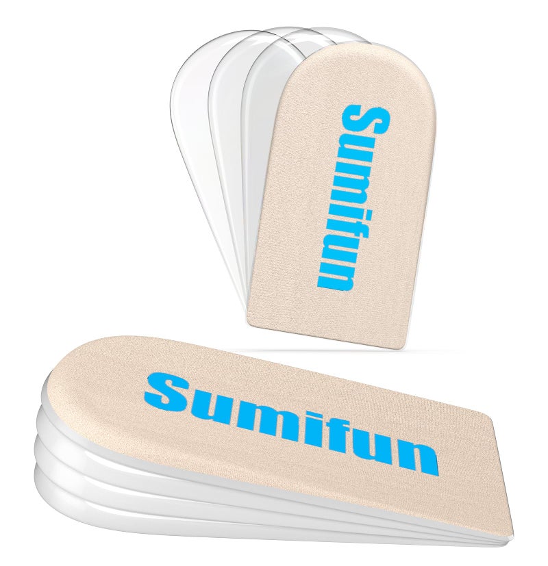 Sumifun Heel Lift, 3-Layer Gel Shoe Lifts for Women Uneven Legs, Adjustable Orthopedic Heel Lifts for Heel Pain and Leg Length Discrepancy, Heel Wedge Inserts 1/8" 2/8" 3/8" (Size S, 1 Pair) - Image 1