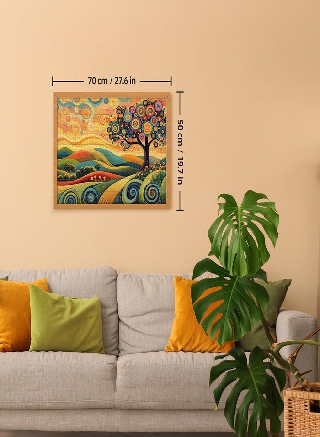 Hiwhy Colorful Tree Landscape 1000 Piece Puzzle for Adults - Fun Puzzles Art Painting Jigsaw Puzzles Family Game Home Decor - Image 3