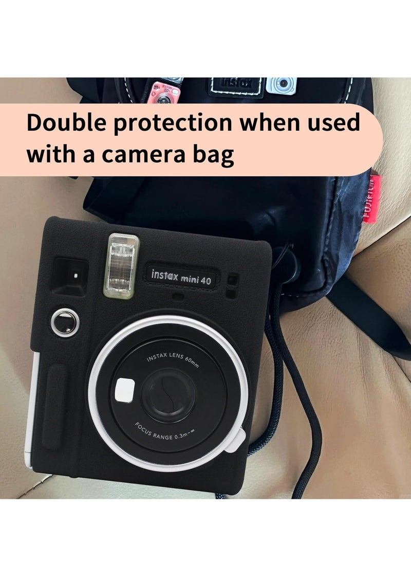 Soft Silicone Protective Case for Fujifilm Instax Mini 40 Instant Camera - Lightweight Full Coverage Bag for Ultimate Protection and Style. - Image 5