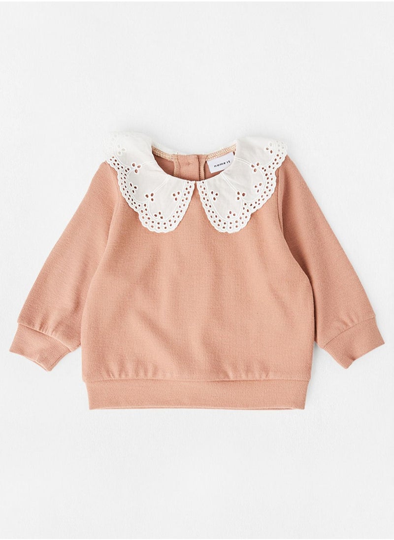 NAME IT Infant Schiffli Collar Sweatshirt  - Image 1