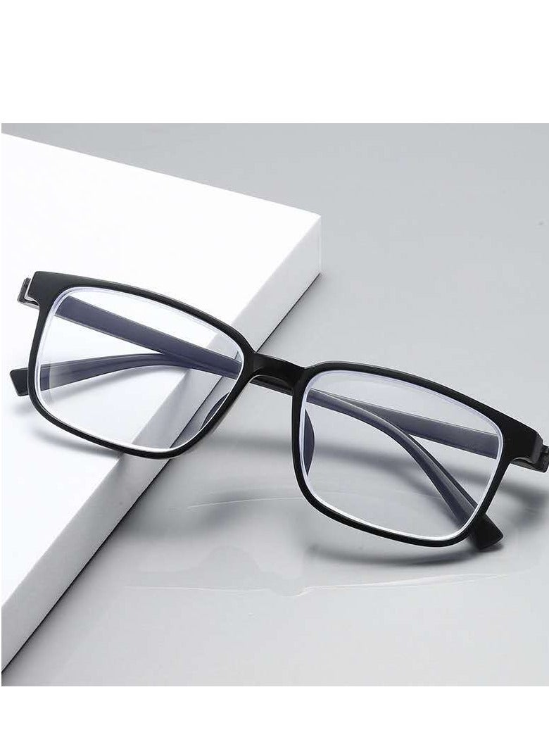 بعدسات بدرجة 250.نظارة طبية من الراتنج بدون معدن وبدون براغي، خفيفة ومتينة، مناسبة للأماكن الخاصة التي تتطلب اجتياز الفحص الأمني مثل المطارات والمدارس والمستشفيات والمعارض - Image 1