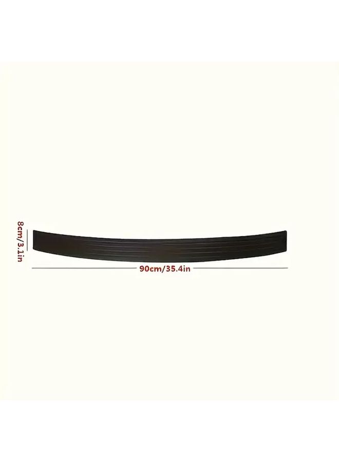 Black Rubber Car Door Sill Guards Anti Scratch Trunk Protector Edge Stickers - Image 2
