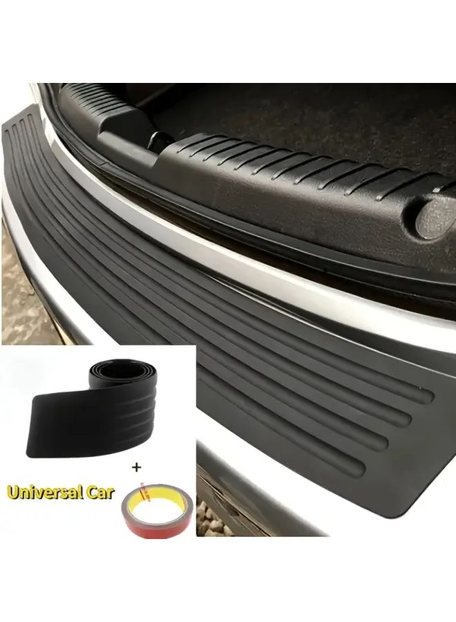 Black Rubber Car Door Sill Guards Anti Scratch Trunk Protector Edge Stickers - Image 1