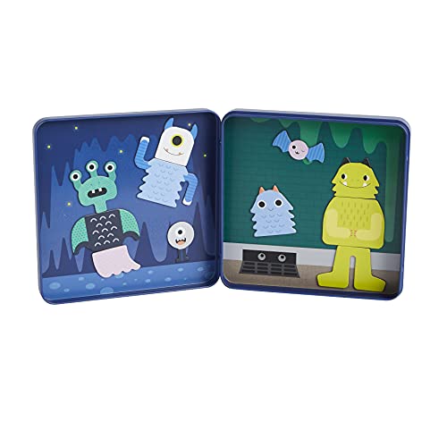 Petit Collage Magnetic Play Set Monsters Mix Match Magnetic Game Board Ideal for Ages 3 Includes 2 Magnetic Scenes and Over 25 Magnet Pieces Ideal Travel Activity for Kids - Image 5