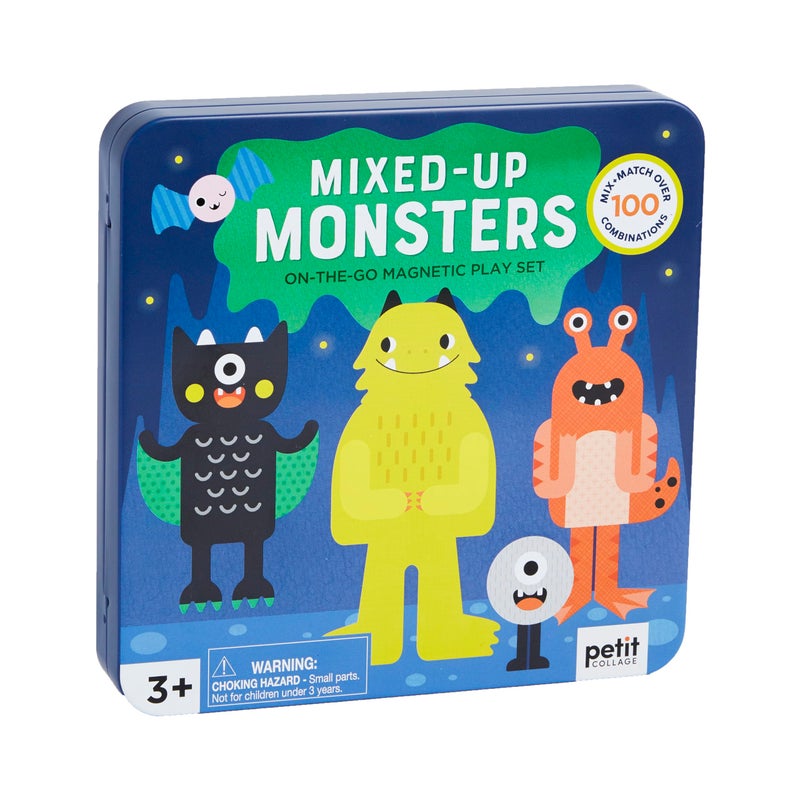 Petit Collage Magnetic Play Set Monsters Mix Match Magnetic Game Board Ideal for Ages 3 Includes 2 Magnetic Scenes and Over 25 Magnet Pieces Ideal Travel Activity for Kids - Image 3