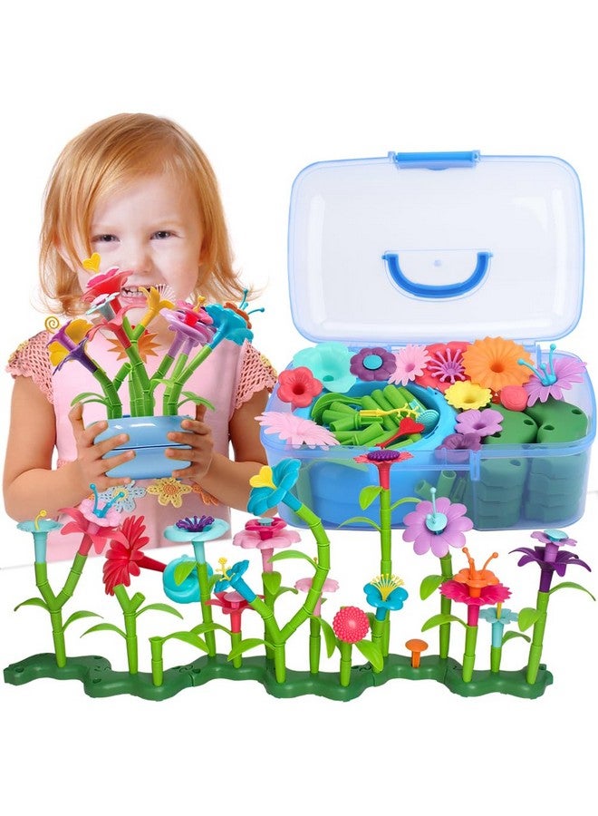BIRANCO. Flower Garden Building Set - Grow Up! Fun Stacking Toys For Toddlers And Kids Age 3-6 Year Olds, Educational Activity For Preschool, Cool Stem Gardening Gifts For Girls (138 Pcs)  - Image 1