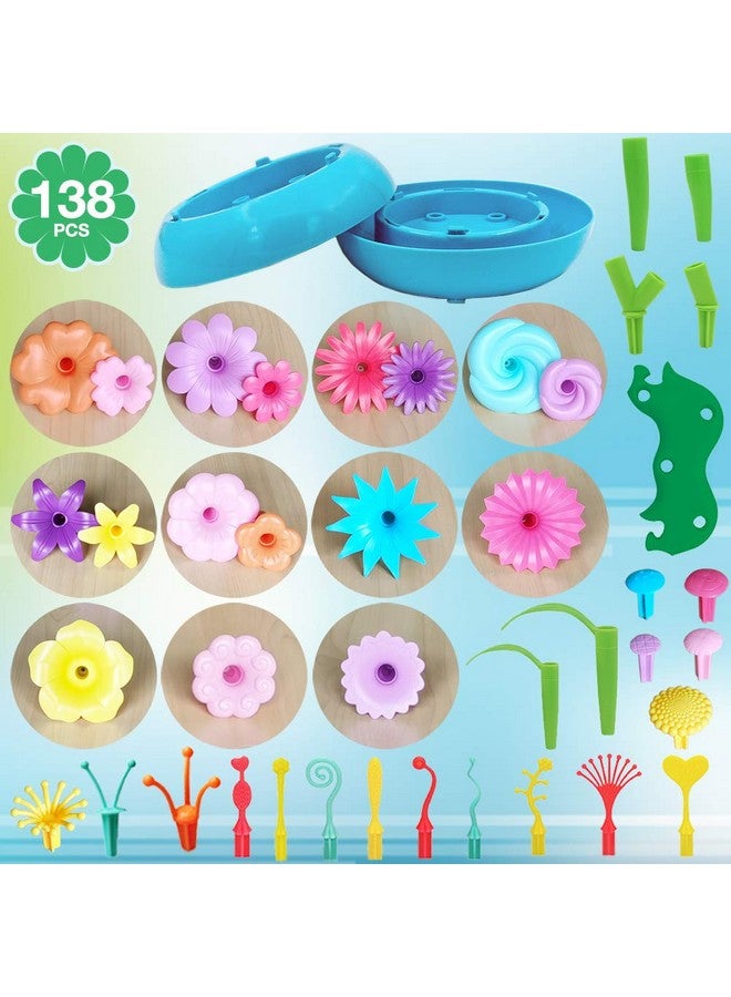 BIRANCO. Flower Garden Building Set - Grow Up! Fun Stacking Toys For Toddlers And Kids Age 3-6 Year Olds, Educational Activity For Preschool, Cool Stem Gardening Gifts For Girls (138 Pcs)  - Image 5