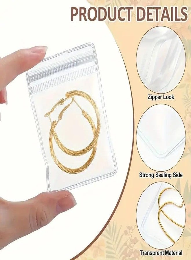 SGMVK Jewellery Organiser Storage Pouches Clear Zip Lock Cover for Rings, Earrings, Necklace, Transparent (MIX JWELLERY POUCHES 17Pcs) - Image 2