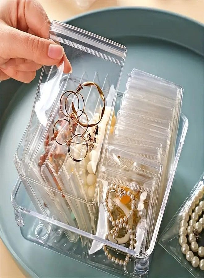 SGMVK Jewellery Organiser Storage Pouches Clear Zip Lock Cover for Rings, Earrings, Necklace, Transparent (MIX JWELLERY POUCHES 17Pcs) - Image 4