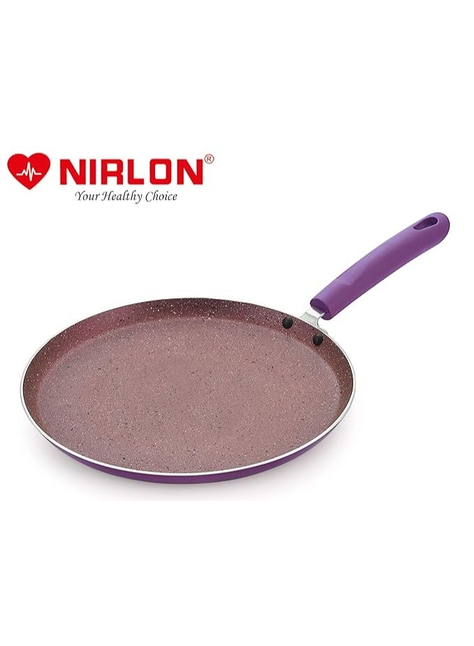 نيرلون مقلاة مسطحة (Tawa) من "نيرلون" (Nirlon) - سلسلة "ريغال بيربل" (Regal Purple) - مصنوعة من الألومنيوم غير اللاصق، ومناسبة لمواقد الحث (Induction) ومواقد الغاز. - Image 3