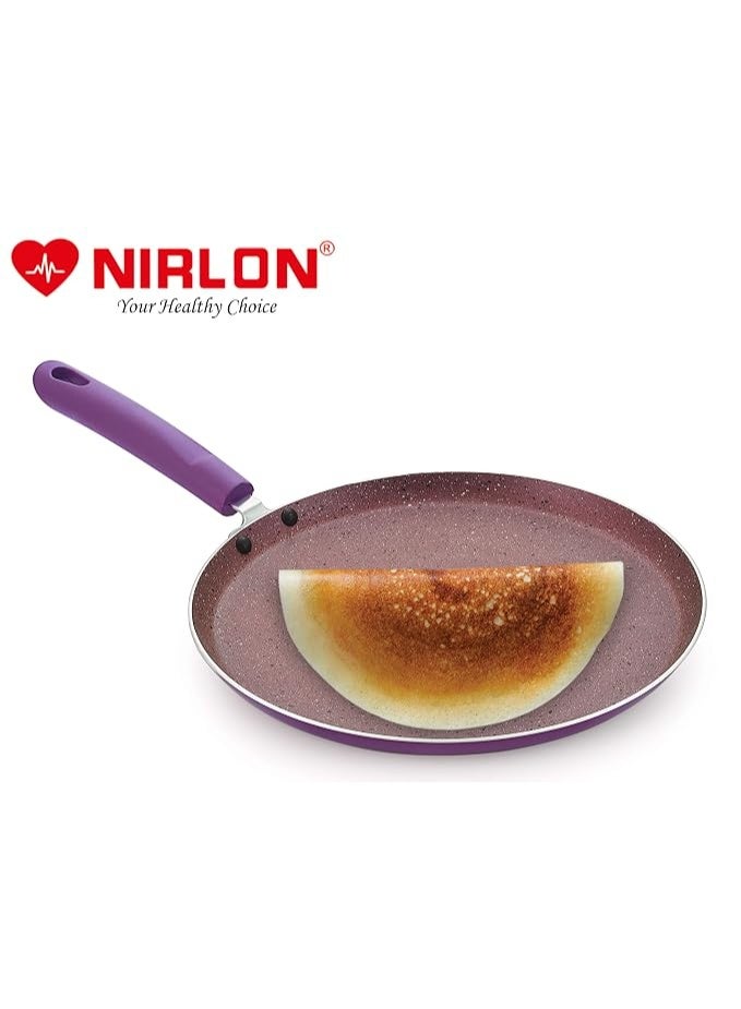 نيرلون مقلاة مسطحة (Tawa) من "نيرلون" (Nirlon) - سلسلة "ريغال بيربل" (Regal Purple) - مصنوعة من الألومنيوم غير اللاصق، ومناسبة لمواقد الحث (Induction) ومواقد الغاز. - Image 4