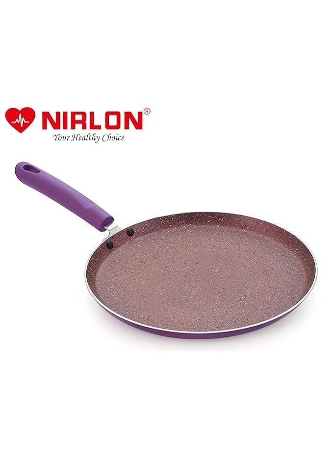 نيرلون مقلاة مسطحة (Tawa) من "نيرلون" (Nirlon) - سلسلة "ريغال بيربل" (Regal Purple) - مصنوعة من الألومنيوم غير اللاصق، ومناسبة لمواقد الحث (Induction) ومواقد الغاز. - Image 2
