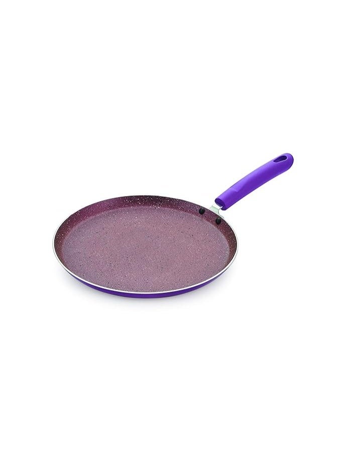 نيرلون مقلاة مسطحة (Tawa) من "نيرلون" (Nirlon) - سلسلة "ريغال بيربل" (Regal Purple) - مصنوعة من الألومنيوم غير اللاصق، ومناسبة لمواقد الحث (Induction) ومواقد الغاز. - Image 1