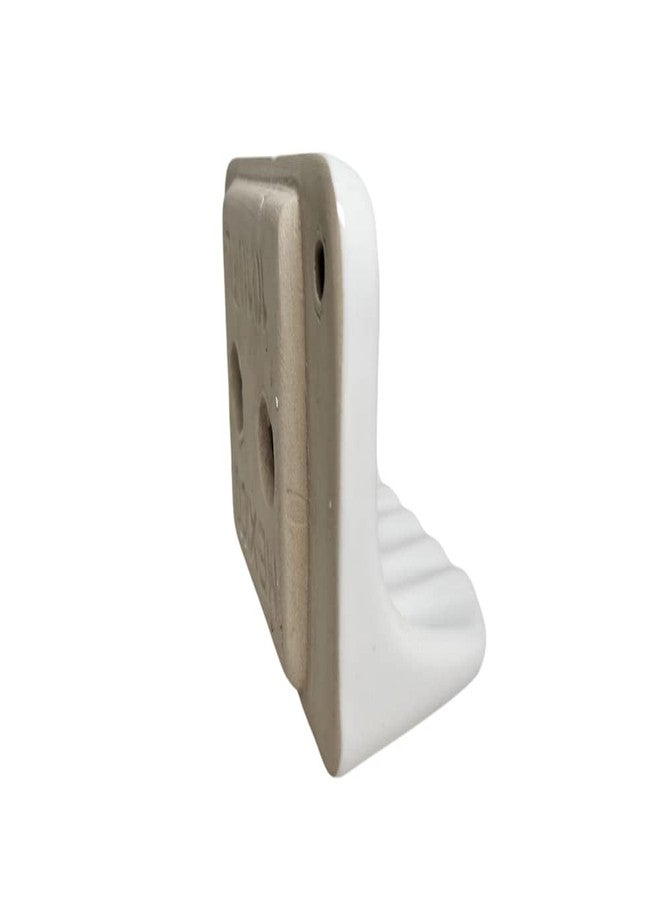 Tenedos White Glazed Ceramic Soap Dish Holder for Bathroom Wall - Bathroom Accessory Kit, Not for Flat Surface Installation, Mount with Tile Adhesion - Image 5