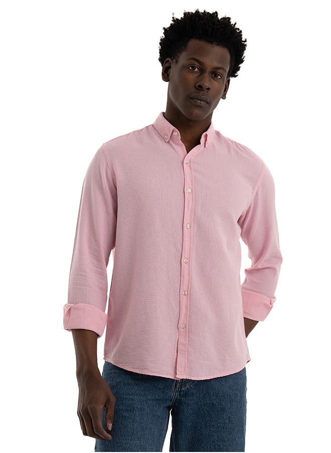 clever - Shirt, Men's  Stylish Soft And Flexible, Pique Pink - Image 1