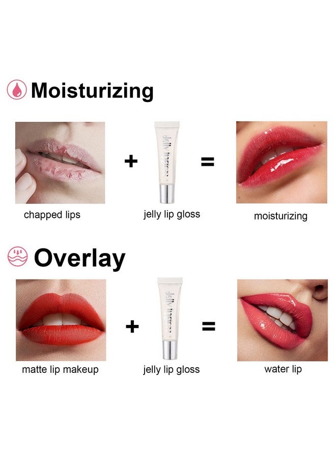 Rosarden Hydrating Lip Gloss Plumping Lip Gloss Waterproof & Long Lasting Glossy Lip Gloss Nonsticky Shiny Lightening Lip Gloss Moisturizing Juicy Lip Gloss For Woman (Clear) - Image 5