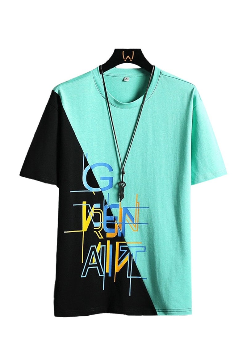 Summer new casual versatile men's half-sleeved T-shirt student short-sleeved T-shirt - Image 1