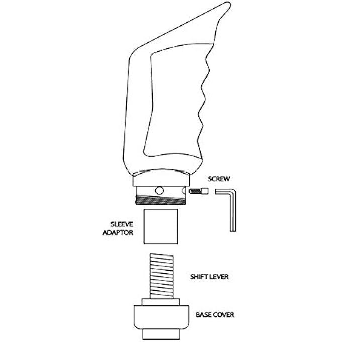 rayihni Browning Pistol Grip Gear Shift Knob for Cars and Trucks for Automatic and Manual Shifter Fits Most Vehicles - Image 5