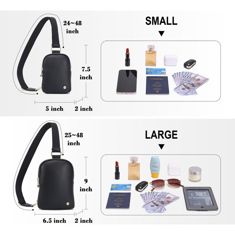 INICAT Anti Theft Crossbody Bag for Women, Small RFID Blocking Sling Purse with Zipper Lock for Travel, Vegan Leather(Brown) - Image 4
