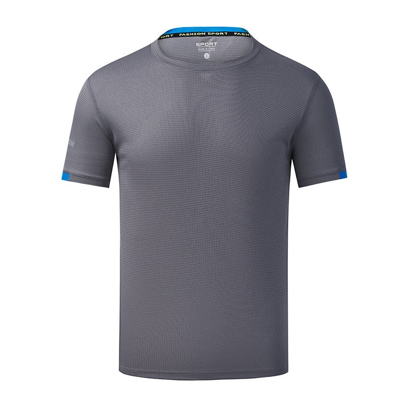 140G Marathon Crewneck Short-Sleeved T-Shirt Casual Non-Hooded Collarless Ordinary Straight Tube Youth Summer - Image 1