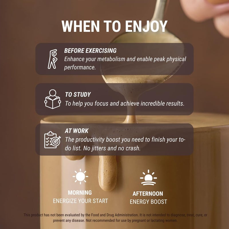 CAFFEINE ARMY Cappuccino | Comprehensive Functional Coffee with MCTs, CoQ10, Collagen and Adaptogens: Clean Energy + Supports Daily Attention, No Jitters or Crash (13.4 oz 38 Servings) - Image 4