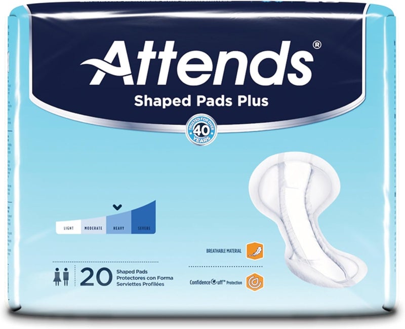 Attends Shaped Pads Plus Unisex Incontinent Pad Contoured 12 X 2512 Inch SPDPA SPDPA 80 Ct - Image 3