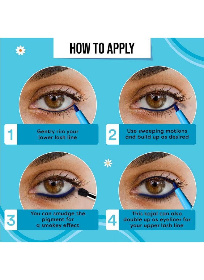 SUGAR POP - Longwear Matte Kajal - 02 Blue - Intense Blue Kohl Kajal | Long Lasting, Smudge Proof Pencil, Water Proof, Single Stroke Velvet Finish | Lasts Up To 16 Hours - Image 1