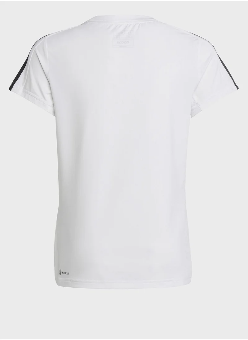 Adidas Kids Train Essential 3 Stripes T-Shirt