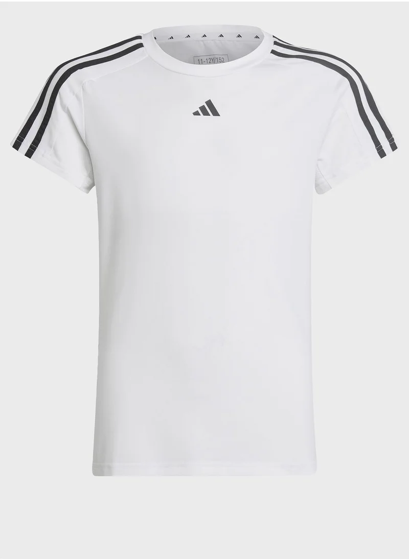 Adidas Kids Train Essential 3 Stripes T-Shirt