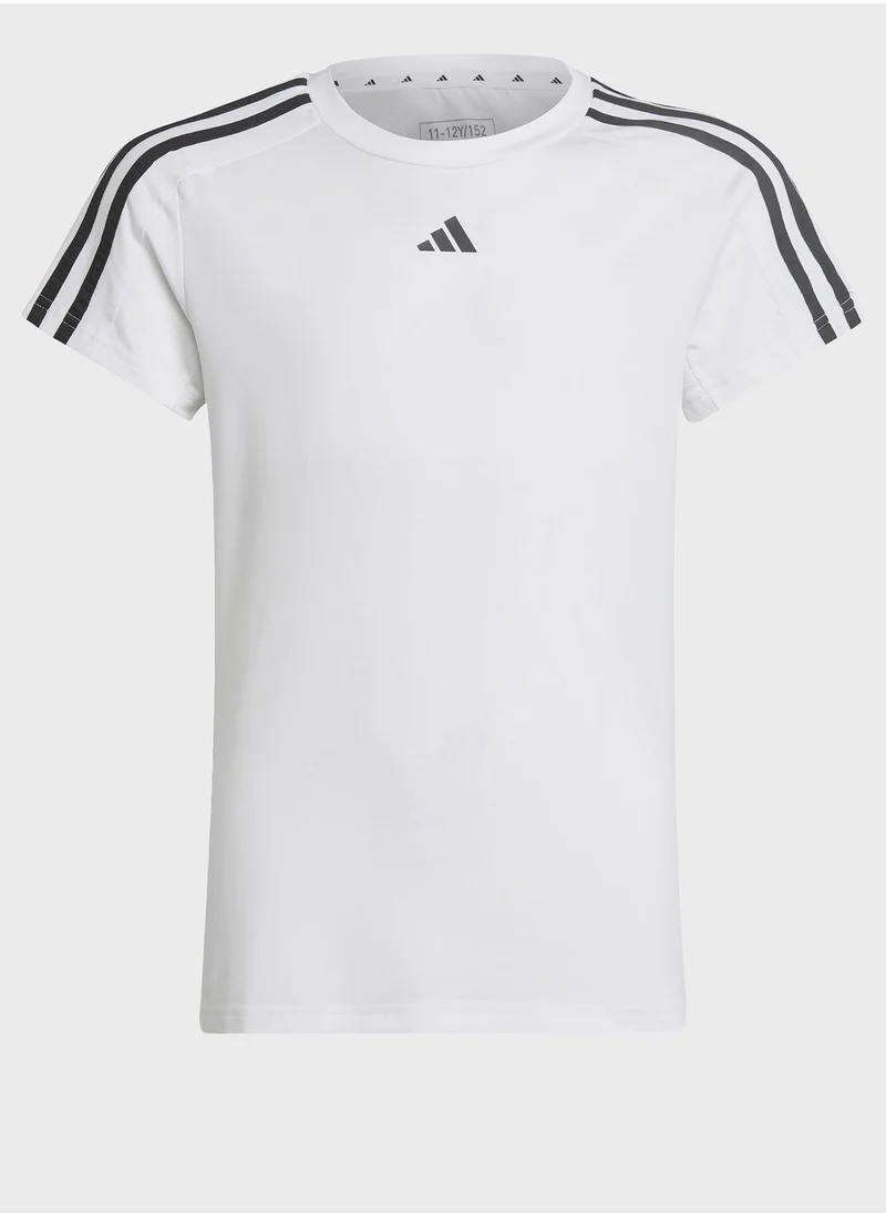 Adidas Kids Train Essential 3 Stripes T-Shirt