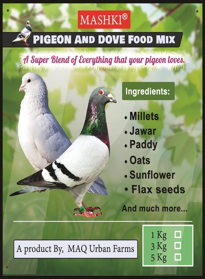 MASHKI Pigeon Food Mix with Multigrain & Seeds. Hand Picked Essential Ingredients with 13 Delicious Grains & Nuts for Pigeons & Doves. A Super Food for All Bird Feeder & Breeds… (3) - Image 3