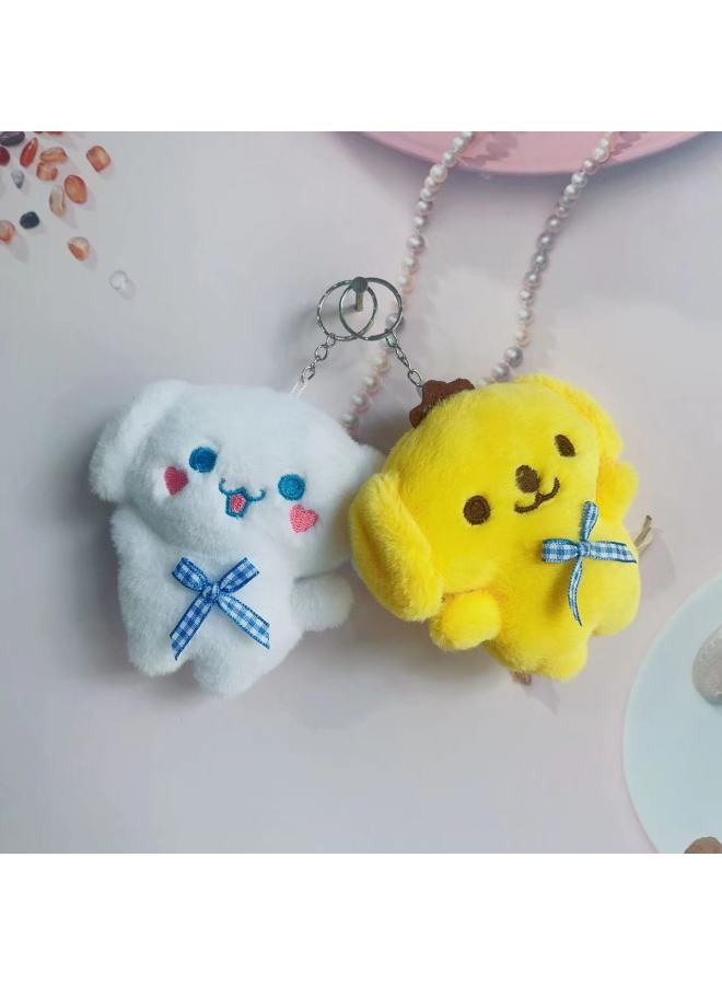 Cute Explosions Kulomi Plush Doll 4 Inch Clamp Doll Doll Cartoon Row Bag Pendant-Specifications:Purple 12cm  - Image 2