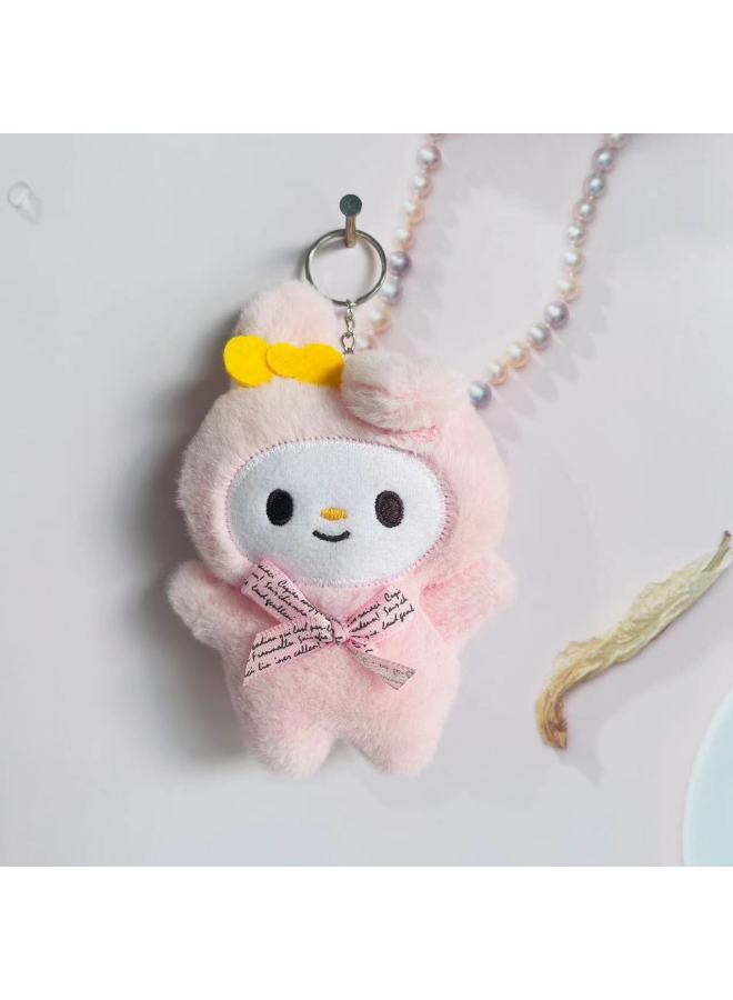 Cute Explosions Kulomi Plush Doll 4 Inch Clamp Doll Doll Cartoon Row Bag Pendant-Specifications:Purple 12cm  - Image 4