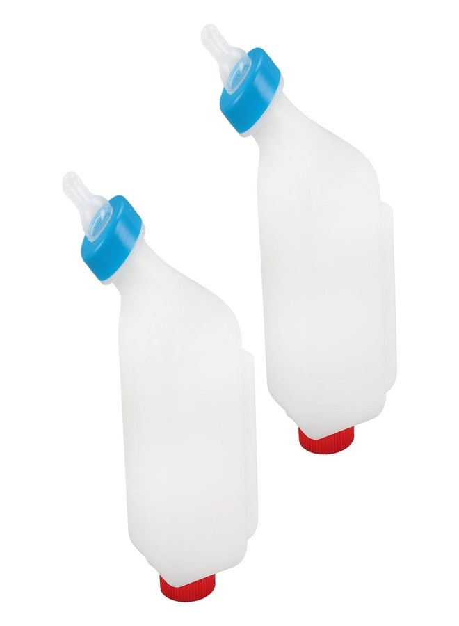Semme Calves Nurser Bottles Hanging Cow Lamb Milk Feeding Bottle with Caps Snap On Handles - Image 2