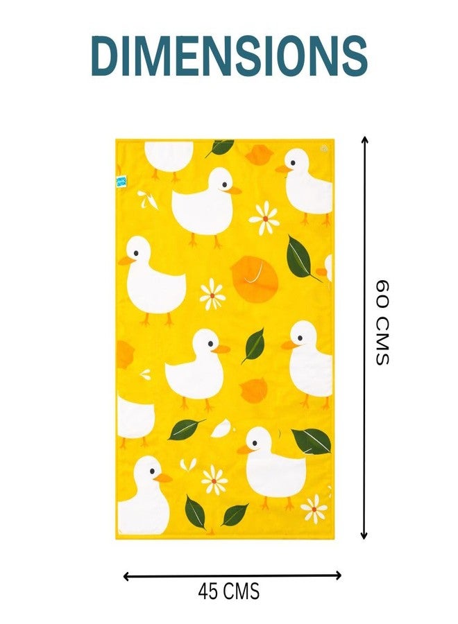 ZIKKU Waterproof Baby Changing Mat Pack of 2, Cotton Baby Dry Sheet, Reusable Leakproof Diaper Mat for Newborn (60x45 cm) (Yellow) - Image 3