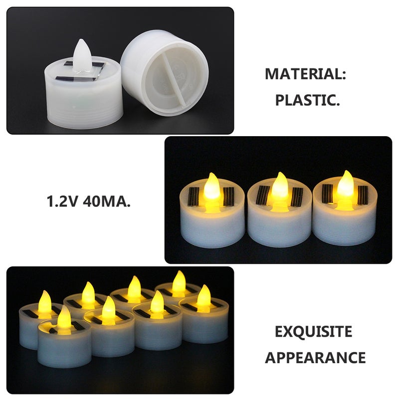 6pcs Solar Candle Lamp Electric Candle Lamp Candle Light Decorative Lamp - Image 5