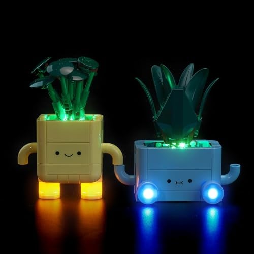 BrickBling إضاءة BrickBling متوافقة مع Lego Happy Plants 10349 أضئ مجموعة النباتات الخاصة بك النسخة المحدثة استبعاد نموذج النباتات - Image 5