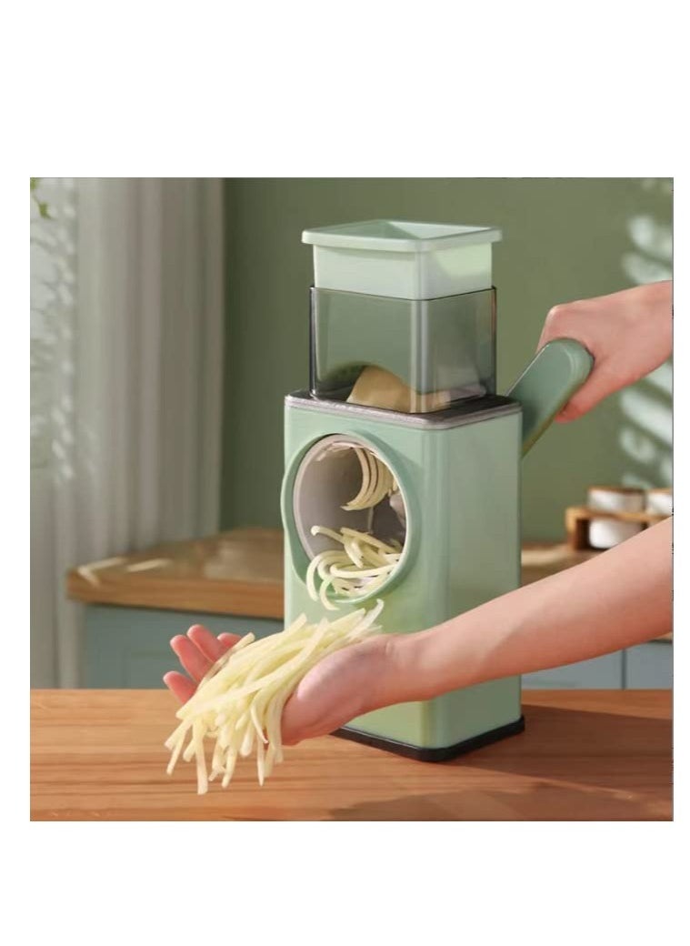 ELTRAZONE - vegetable-cutter1x20 Multifunctional Vegetable Grater Fruit Vegetable Slicer Easy Clean 4 in 1 Adjustable Handheld Vegetable Slicer Spiral Drum Slicer Assorted, 1x20 - Image 1