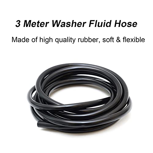 YIENAKFUN Front Windshield Washer Nozzles Kit for Honda Odyssey 2011 2012 2013 2014 2015 2016 2017 76810-TK8-A01 76810TK8A21 Wiper Spray Washer Jet with 3M Fluid Hose & 6 Connectors - Image 3