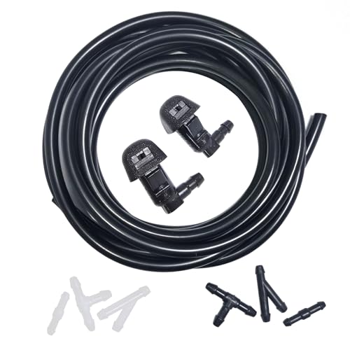 YIENAKFUN Front Windshield Washer Nozzles Kit for Honda Odyssey 2011 2012 2013 2014 2015 2016 2017 76810-TK8-A01 76810TK8A21 Wiper Spray Washer Jet with 3M Fluid Hose & 6 Connectors - Image 1