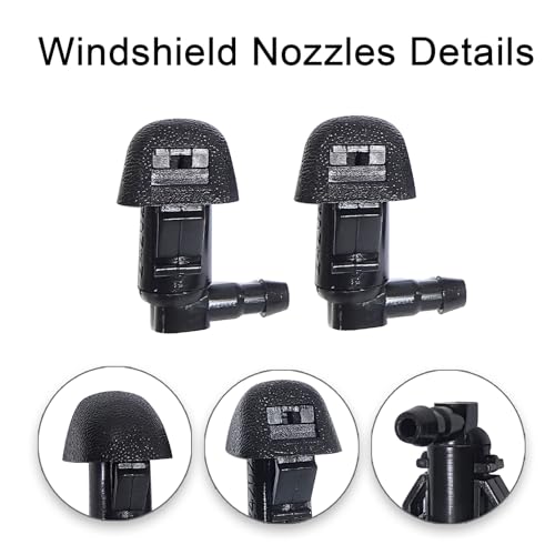YIENAKFUN Front Windshield Washer Nozzles Kit for Honda Odyssey 2011 2012 2013 2014 2015 2016 2017 76810-TK8-A01 76810TK8A21 Wiper Spray Washer Jet with 3M Fluid Hose & 6 Connectors - Image 2