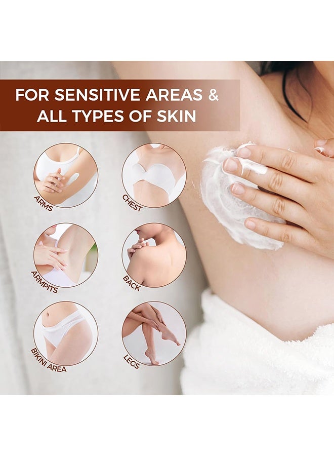 OUKEYA Hair Removal Cream,Hair Removal Cream for Women & Men Sensitive Skin,Natural Extracts, Depilatory Cream for  Line Legs Arms, Dermatologically Tested Painless Hair Remove Gel - Image 4