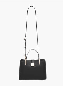 Flora Bella By Shoexpress Womens Textured Tote Bag With Snap Button Closure And Detachable Strap  - Image 2