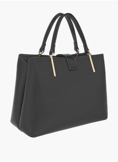 Flora Bella By Shoexpress Womens Textured Tote Bag With Snap Button Closure And Detachable Strap  - Image 3
